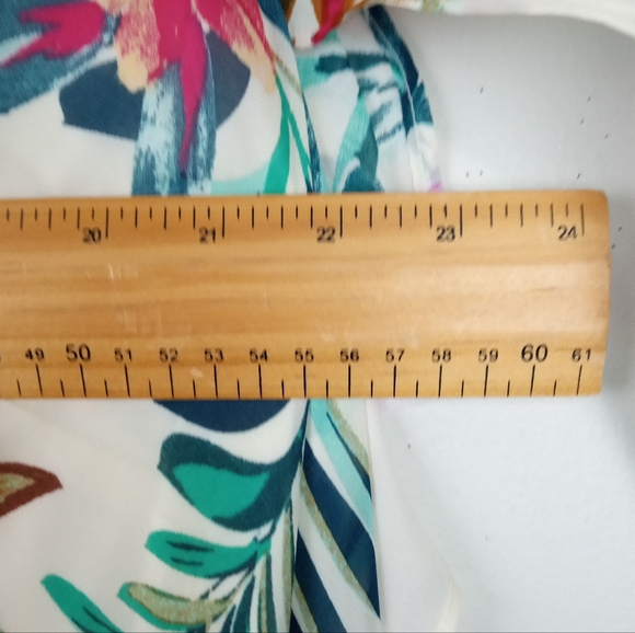 NWOT Signature by Robbie Bee Cowl Neck Floral Chiffon Handkerchief Dress Sz. 24W - Picture 9 of 14